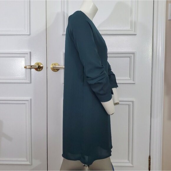 Teal Cardi Shirt Dress - Picture 8 of 15